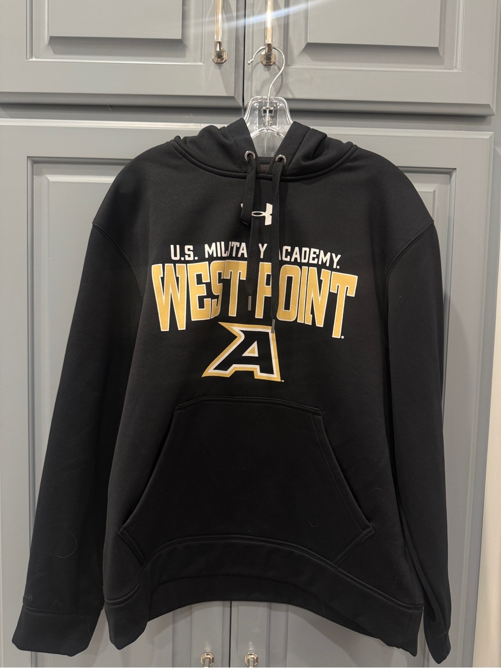 Under Armour West Point Black Hoodie with Gold Logo